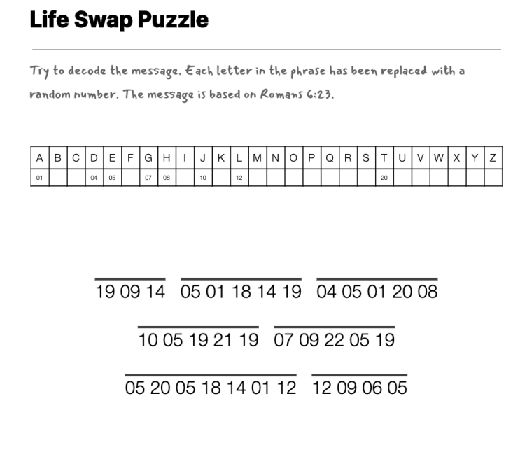 Christmas Unwrapped cryptogram